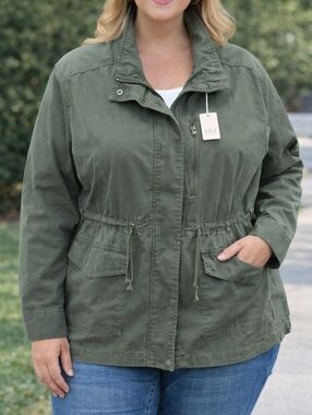 a.n.a Olive Utility Jacket Women’s 1X NWT